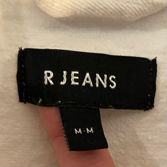 Women’s R JEAN White Jean Jacket - Picture 4 of 4
